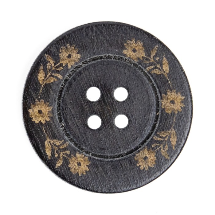 Botão Madeira Tingido